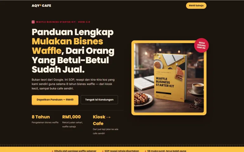 Sales Landing Page - Ebook Waffle